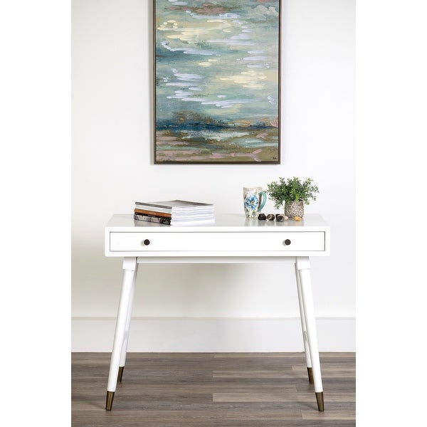 East at Main Painted Solid Wood Desk with Large Drawer