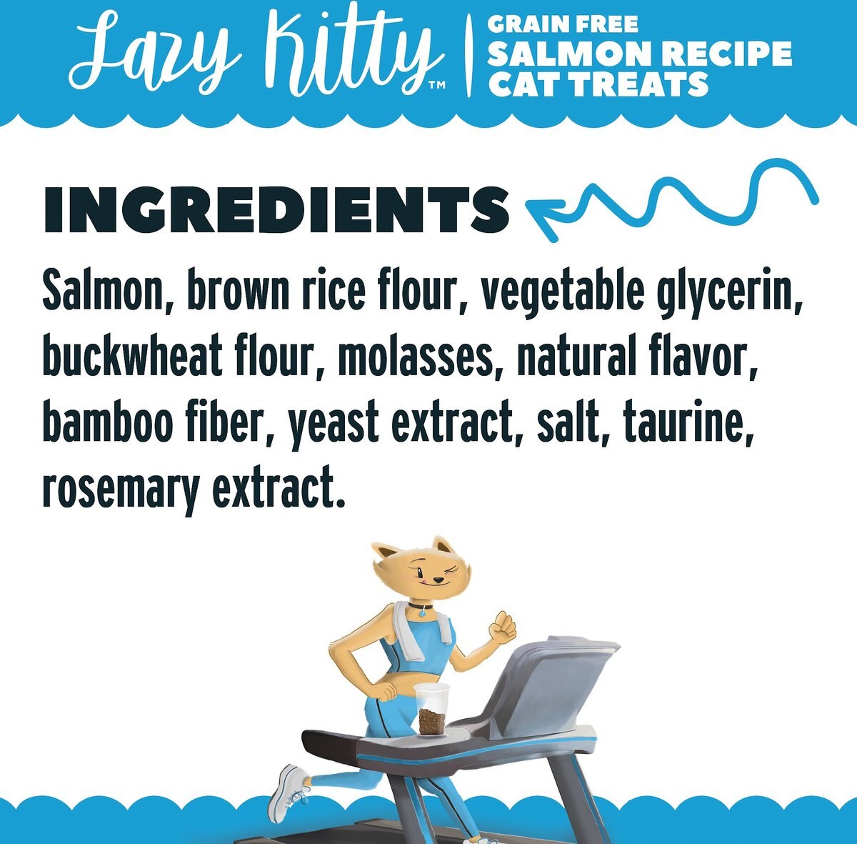 Lazy Kitty Salmon Recipe Air-Dried Grain-Free Cat Treats， 3-oz bag