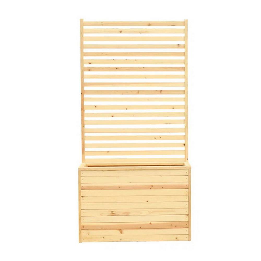 Ejoy 36 in. x 71 in. x 13 in. Solid Wood Garden Trellis with Planter Box for Plants and Flowers TrellisWithPlanter_36x71