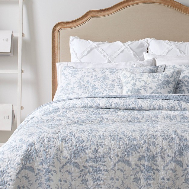 Laura Ashley Amberley Quilt Bedding Set Blue