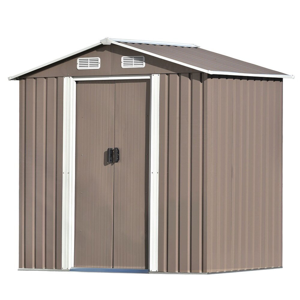 Metal Storage Shed with Adjustable Shelf and Vents