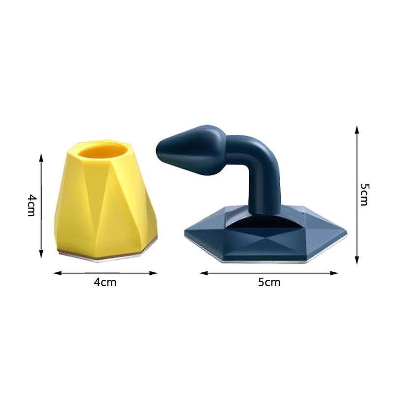 2pcs Mute Non-punch Silicone Door Stopper Touch Toilet Wall Absorption Door Plug Anti-bump Door Holder Gear Gate Resistance Door Stop