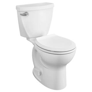 American Standard Cadet Tall Height 10 in. Rough-In 2-Piece 1.28 GPF Single Flush Round Toilet with Slow Close Seat in White 3376128ST.020