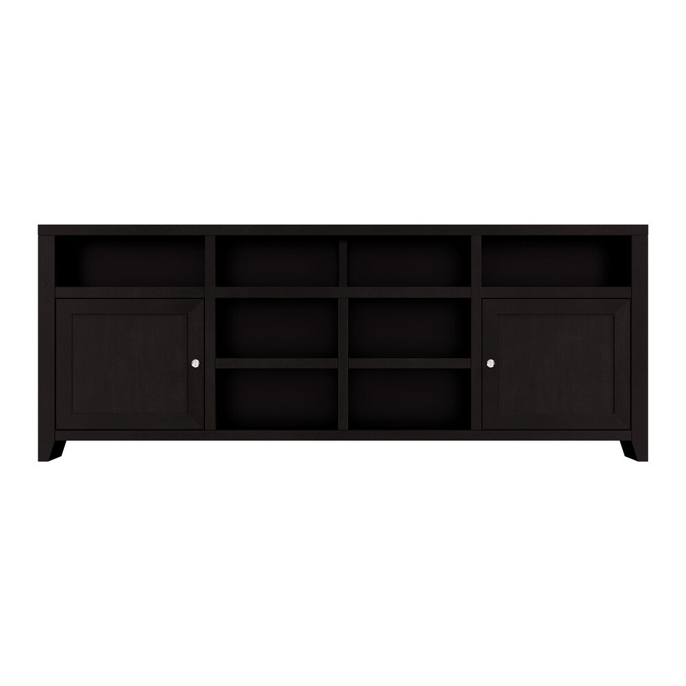 Bridgevine Home Urban Loft 84 inch TV Stand Console for TVs up to 95 inches  No Assembly Required  Mocha Finish   84\