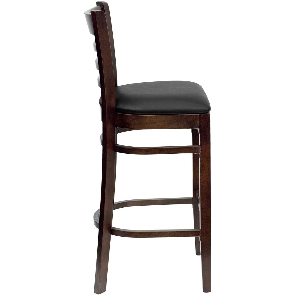 Ladder Back Wooden Restaurant Barstool   16.75\