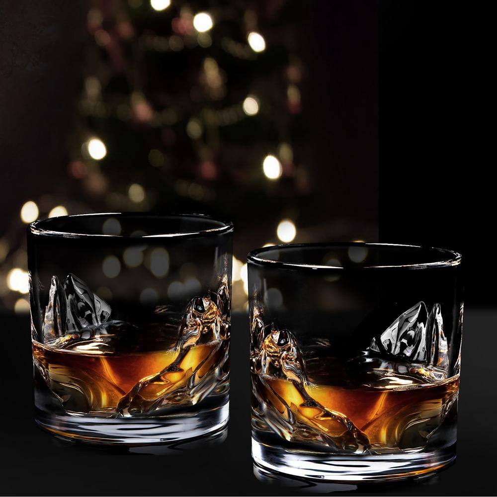 LIITON Grand Canyon Crystal 10 oz. Bourbon Whiskey Glasses (Set of 4) L10100