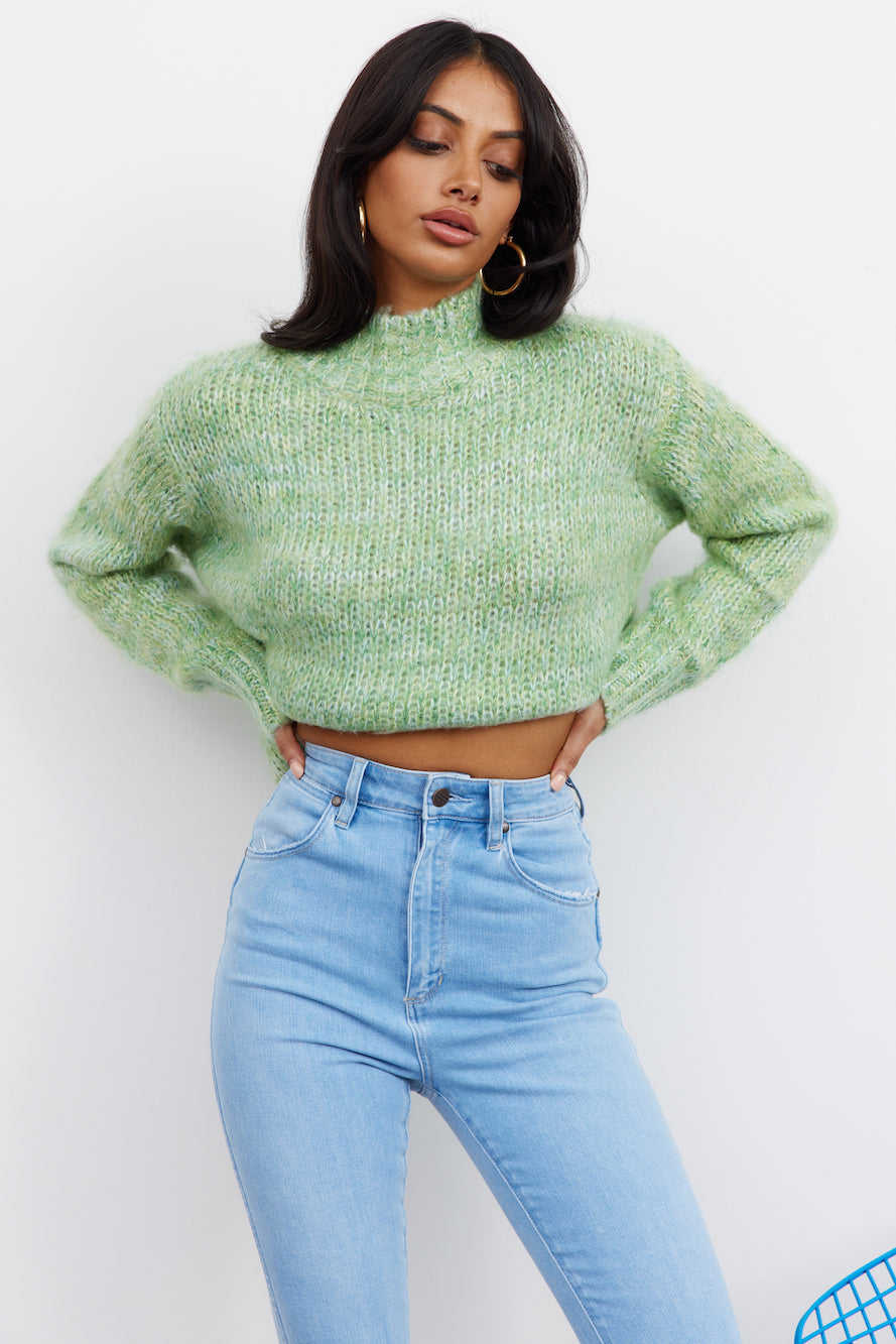 Ascent To Cuteness Knit Jumper Green