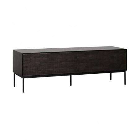 Meuble TV teck noir  162x45x53cm Grooves Ethnicraft - Mobilier intérieur - Mobilier - GRIIN