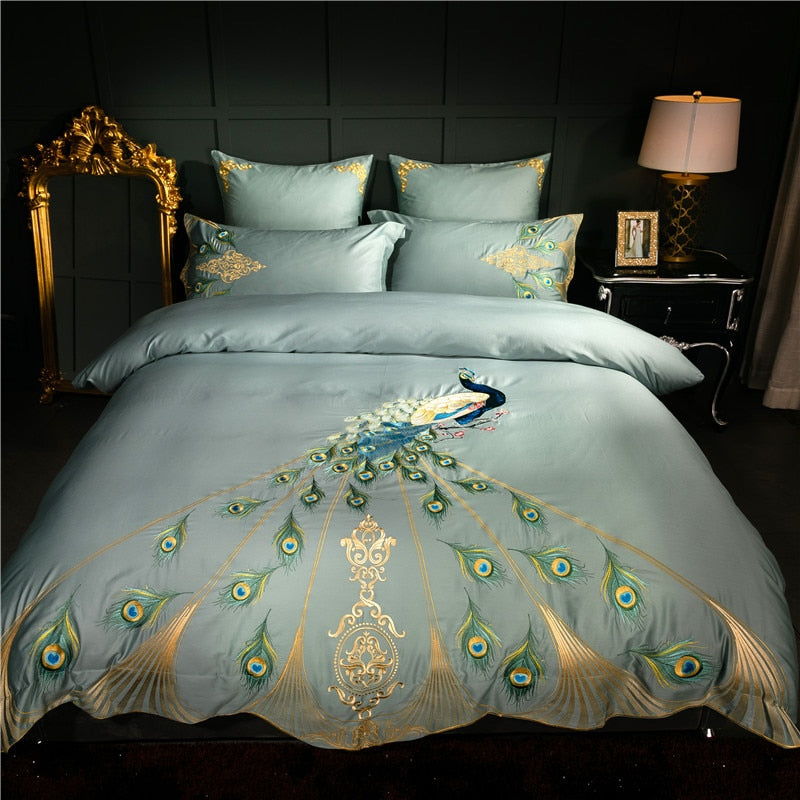 BlueCloud Peacock Bedding Set