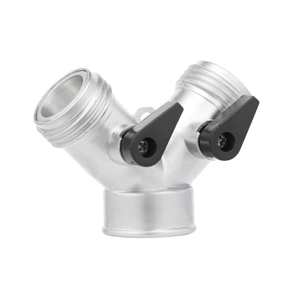 Melnor 2-Way Y Shut-Off Metal Hose Connector 312S