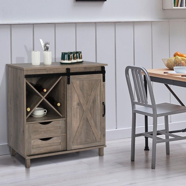 2-Shelf Bar Unit with Glass Top Silver， Frosted and Smoke