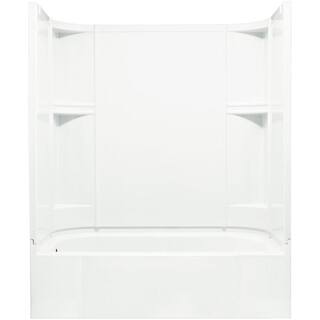 STERLING Accord 31-14 in. x 60 in. x 73-14 in Bath and Shower Kit with Left-Hand Drain in White 71240110-0