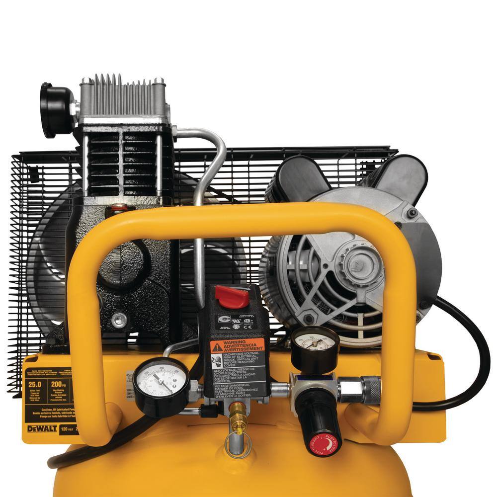 DW 25 Gal. 200 PSI Oil Lubed Belt Drive Portable Vertical Electric Air Compressor DXCM251