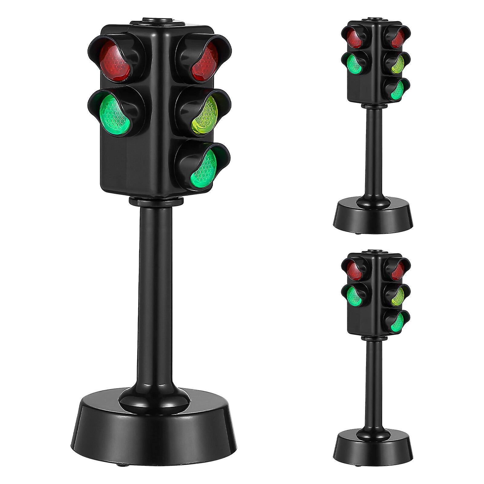 Nuobesty 3pcs Traffic Light Model Toys Traffic Signals Lamp Toys Traffic Lights Toy Kids Early Education Playthings