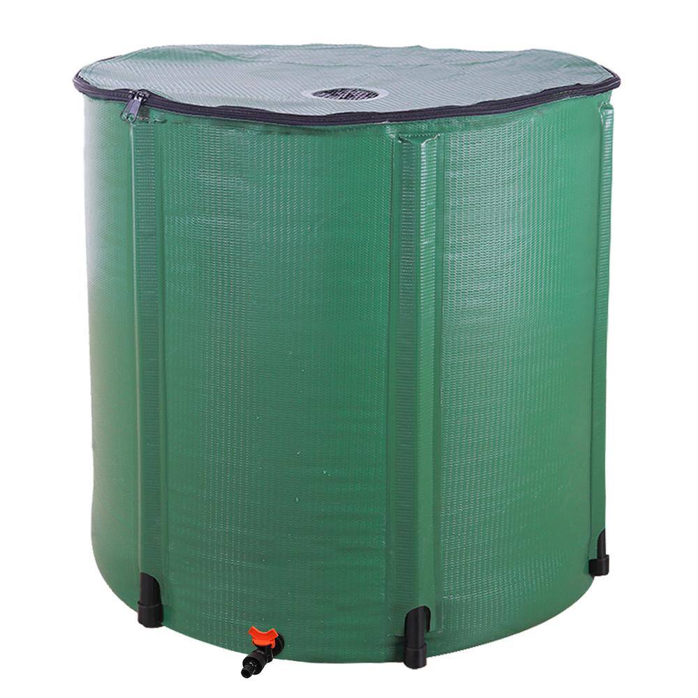 Karl home 200 Gal. Green Folding Rain Barrel Water Collector 724099226089