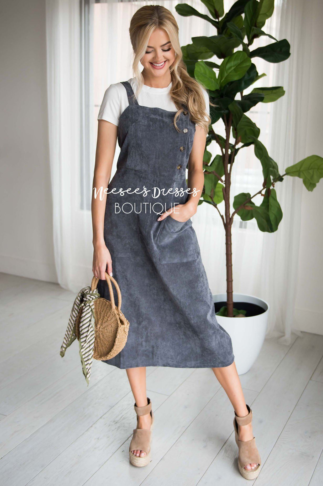 The Lennon Corduroy Overall Dress