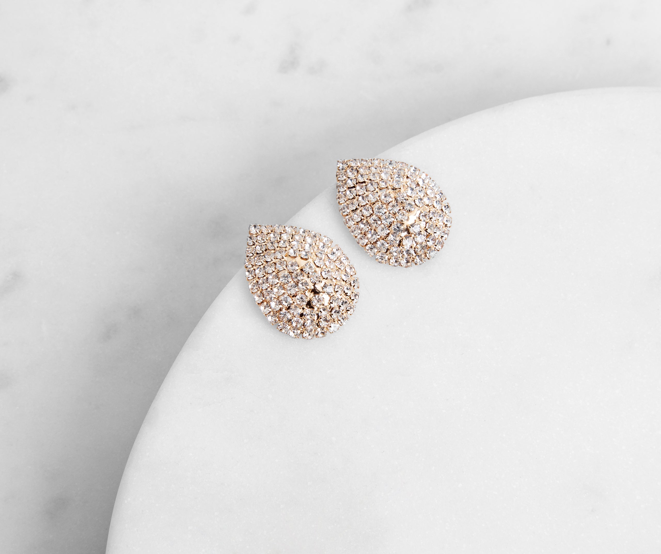 Rain Or Shine Rhinestone Stud Earrings