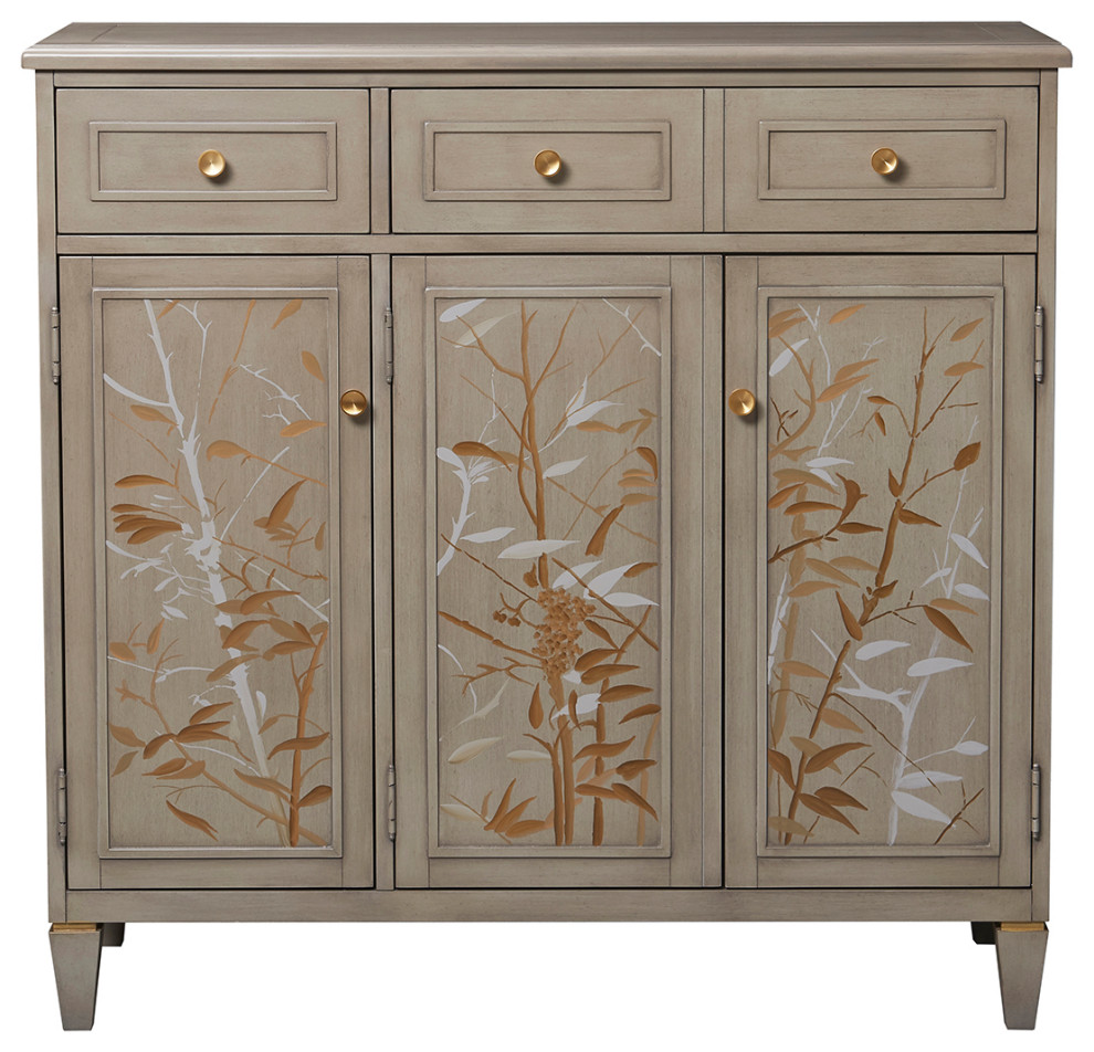 Dauphin Handpainted Entryway Storage Cabinet   Transitional   Accent Chests And Cabinets   by Jennifer Taylor Home  Houzz