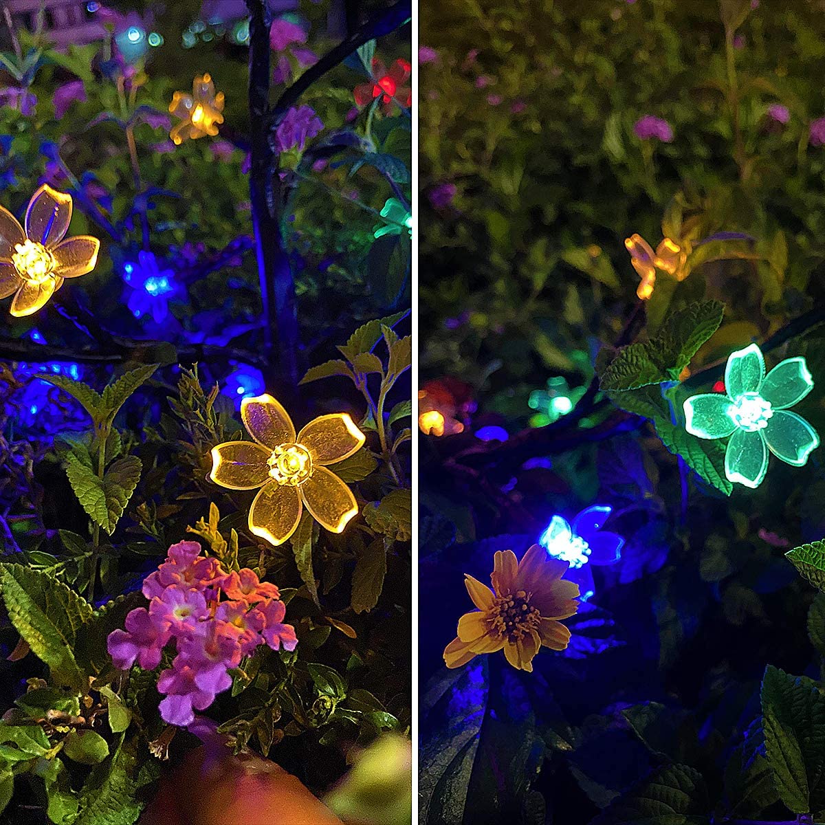 Garden Solar Lights Outdoor Decorative - LED Solar Powered Fairy Landscape Tree Lights， Beautiful Solar Flower Lights for Pathway Patio Yard Deck Walkway Christmas Party Decor 4 Pack