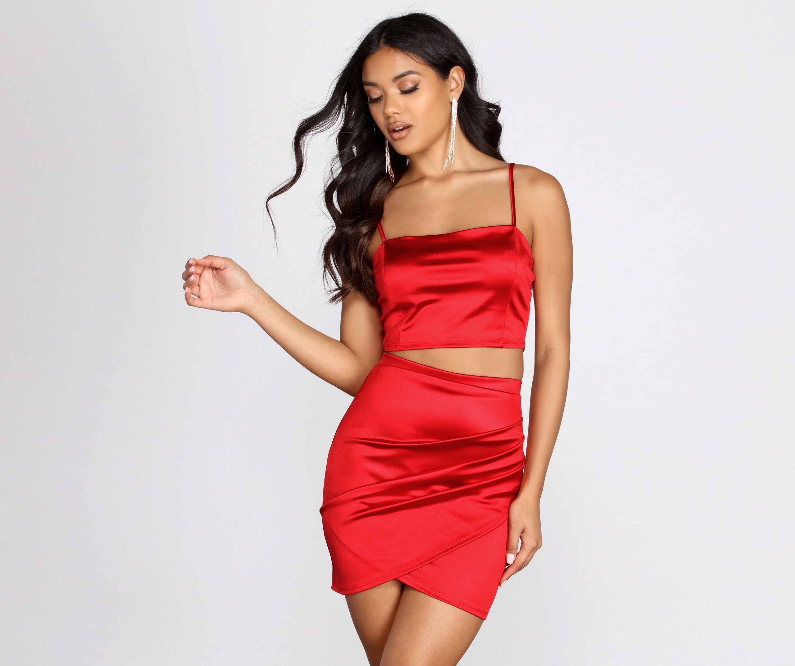 Sizzle In Satin Crop Top