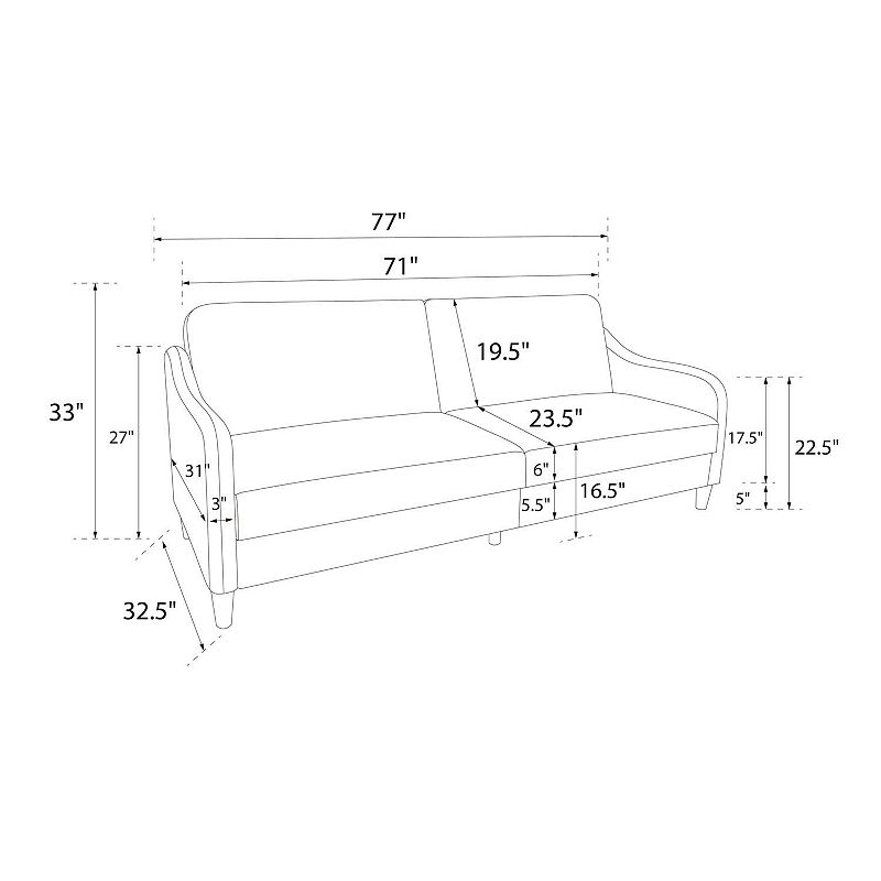 Ameriwood Atwater Living Jodi Coil Futon