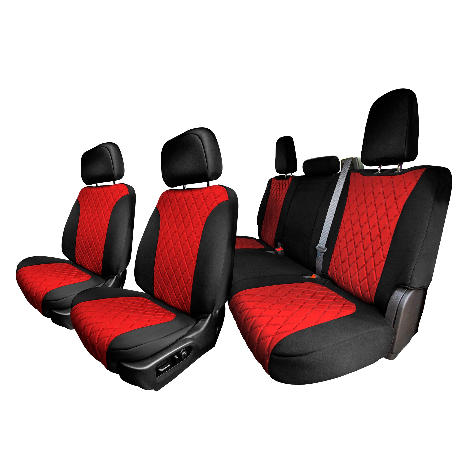 FH Group AFCM5008REDFULL Red Neoprene Custom Car Seat Cover For 2018-2023 Chevrolet Silverado with Air Freshener