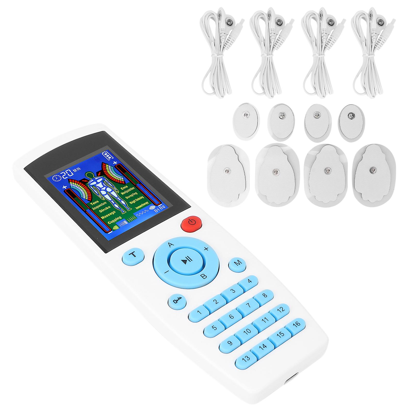 Ems Tens Muscle Stimulator Device Machine 16 Modes Pulse Massager For Natural Pain Relief Therapy 110240vuk Plug