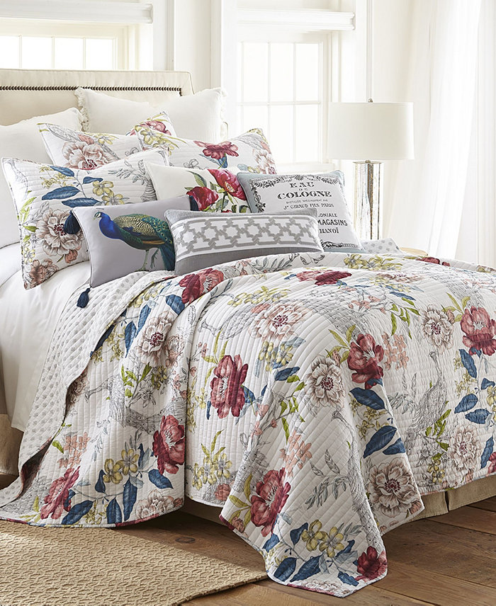 Levtex Montecito Floral Reversible 2-Pc. Quilt Set， Twin