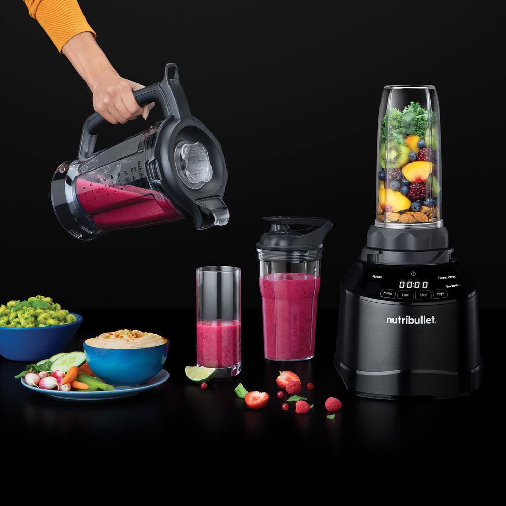 NutriBullet Smart Touch 64 oz. 3-Speed Black Combo Blender with Pulse NBF50520