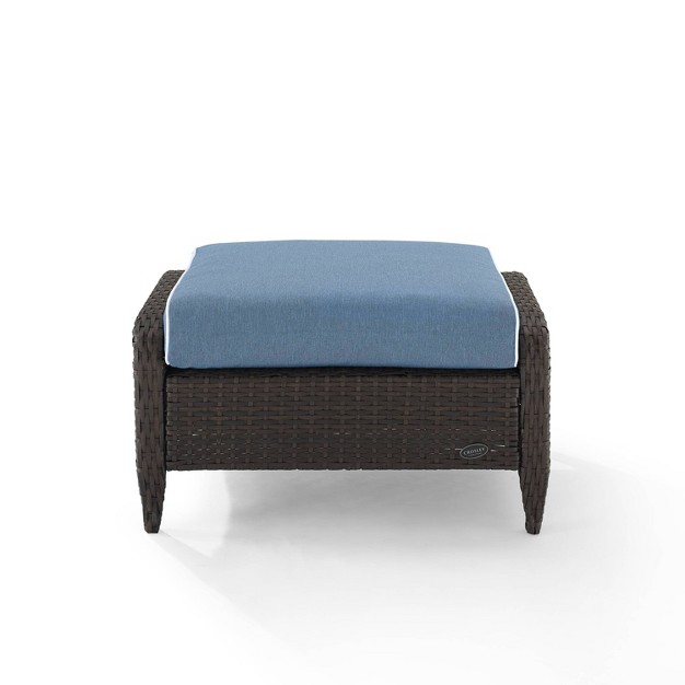 Kiawah Outdoor Wicker Ottoman Crosley