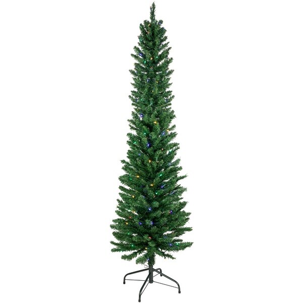 6' LED Pencil Northern Balsam Fir Artificial Tree Multi Lights