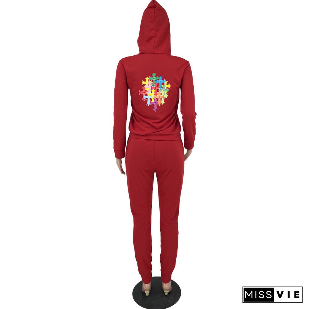 Casual Pullover Hoodies Sweatpants 2 Pieces Set