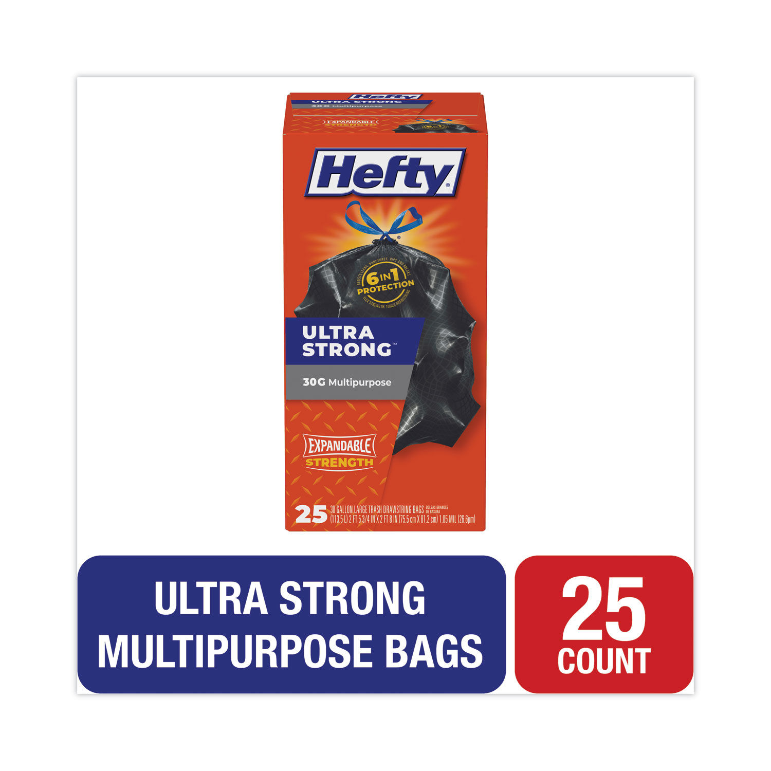 Ultra Flex Waste Bags by Heftyandreg; RFPE80627