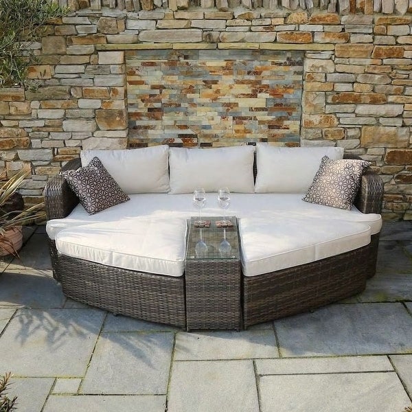 11-piece Patio Conversation Sofa Set and Daybed Set - Overstock - 35454732