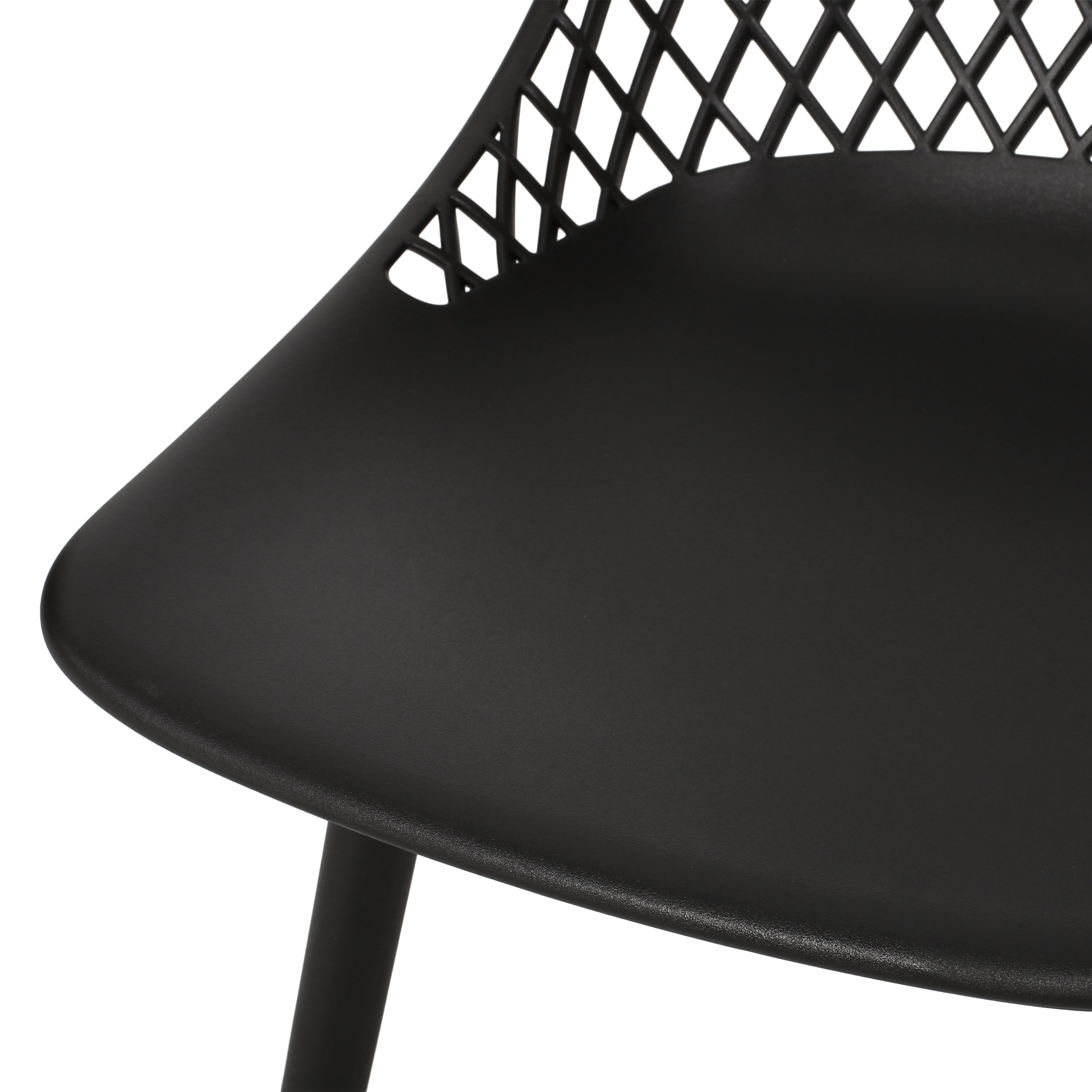 Lucy Outdoor Modern Dining Chair (Set of 4)