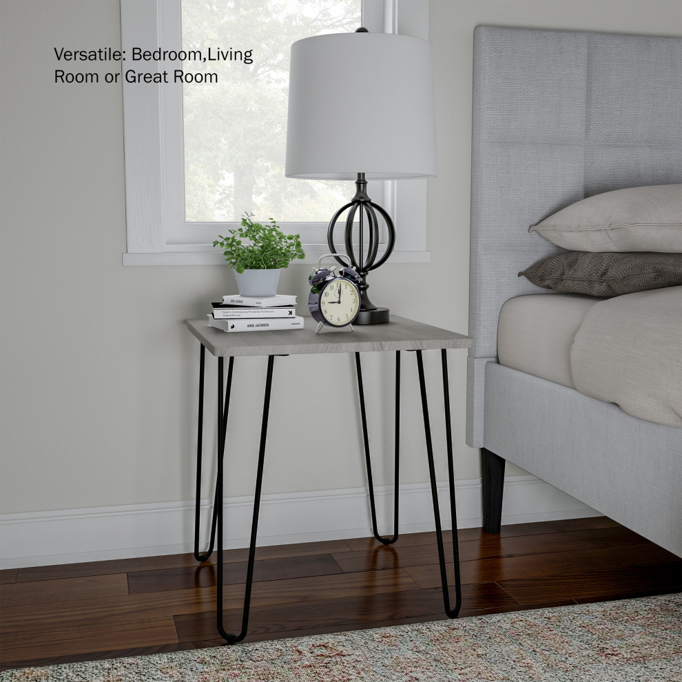 End Table With Hairpin Legs Modern Industrial Style Accent Furniture   Industrial   Side Tables And End Tables   by Trademark Global  Houzz