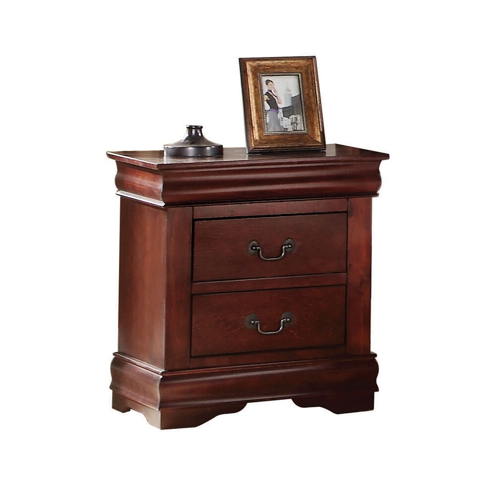 ansitional and Romantic nightstand with Center Metal GLIDE and French Back Dovetail Drawer for Your Bedrooms and Other Scenses