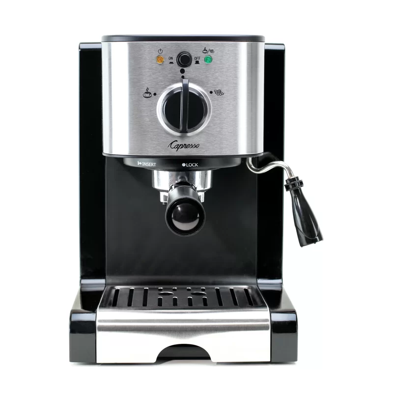 Capresso 116.04 Pump Espresso and Cappuccino Machine EC100， Black and Stainless