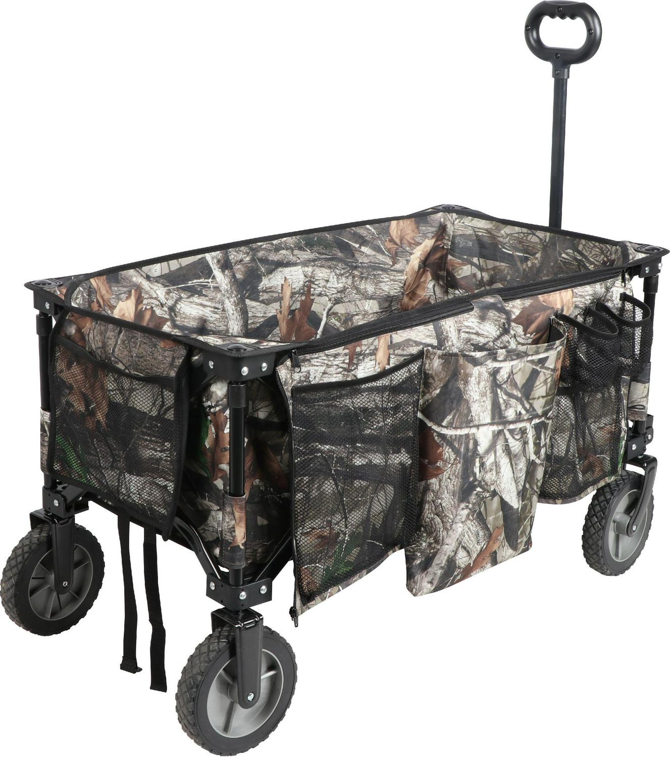 Ozark Trail Quad-Folding Wagon with Telescoping Handle， Camo