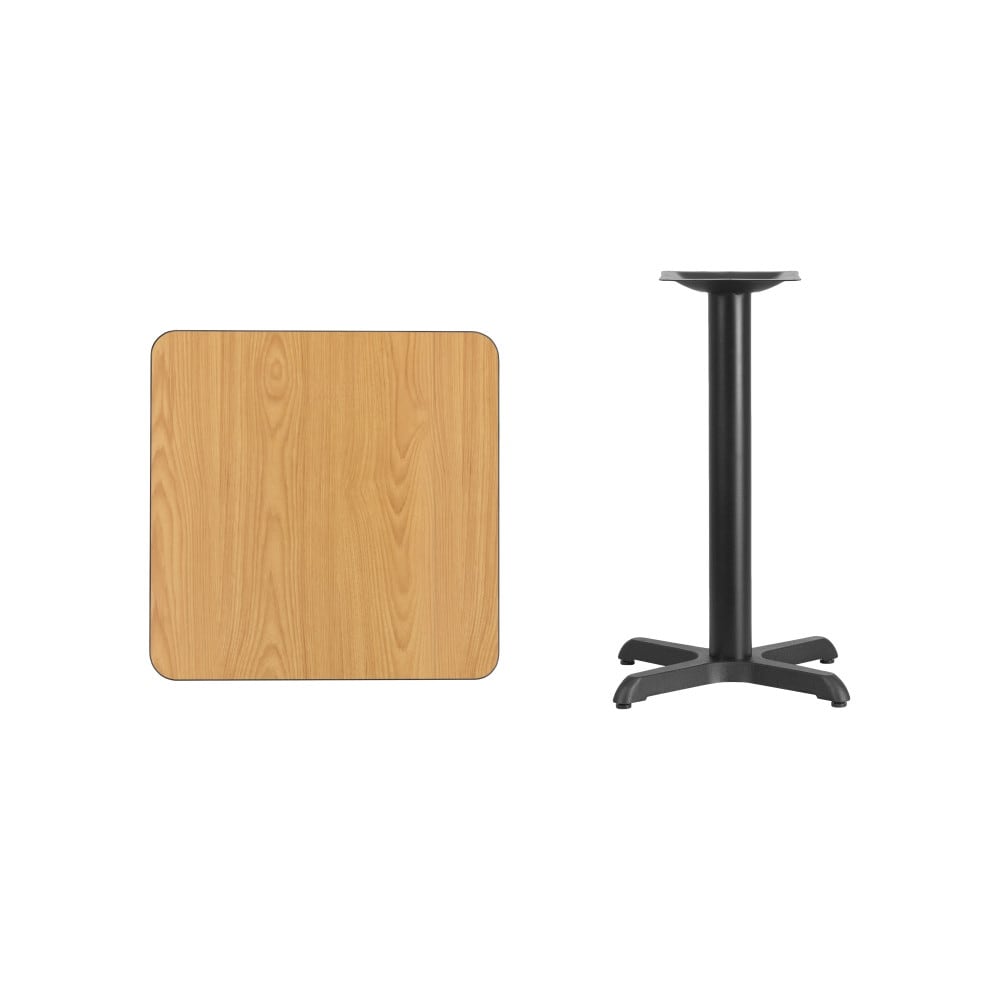 24'' Square Laminate Table Top with 22'' x 22'' Table Height Base   24\