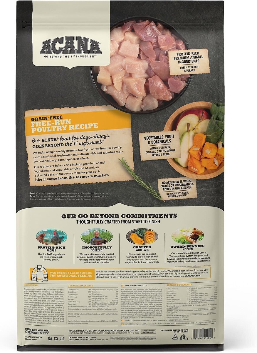 ACANA Free-Run Poultry Recipe Grain-Free Dry Dog Food