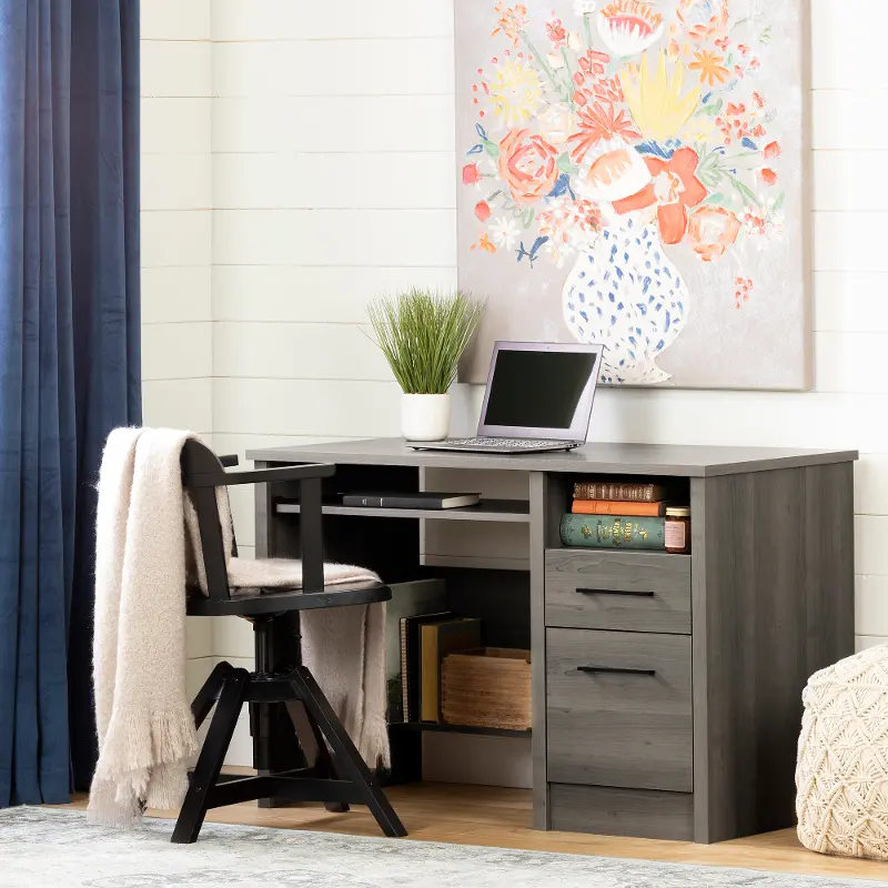 Gray Maple Desk - South Shore