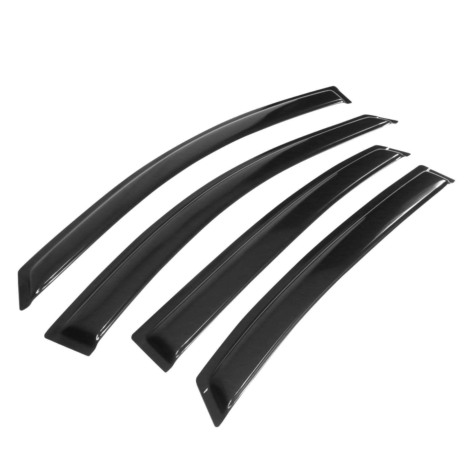 Ikon Motorsports Compatible with 06-13 Chevy Impala and 14-16 Impala Limited Sedan Acrylic Window Visors Vent Deflector Rain Guard 4Pc Set Outside Mount 2006 2007 2008 2009 2010 2011 2012 2013