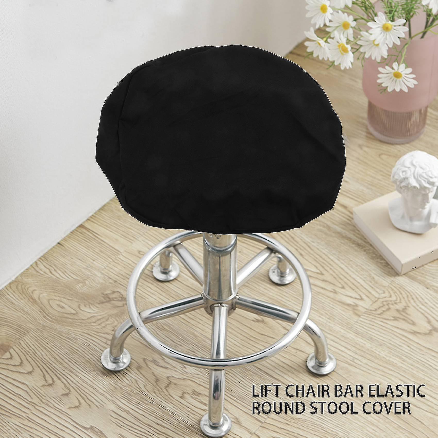 1pcs Round Bar Stool Cover Removable Elastic Chair Pad Protector Office