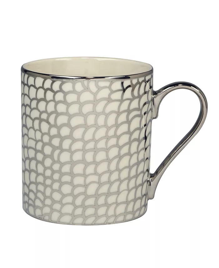 Certified International Mosaic Silver-Tone Plated 16 oz Can Mugs Set of 6