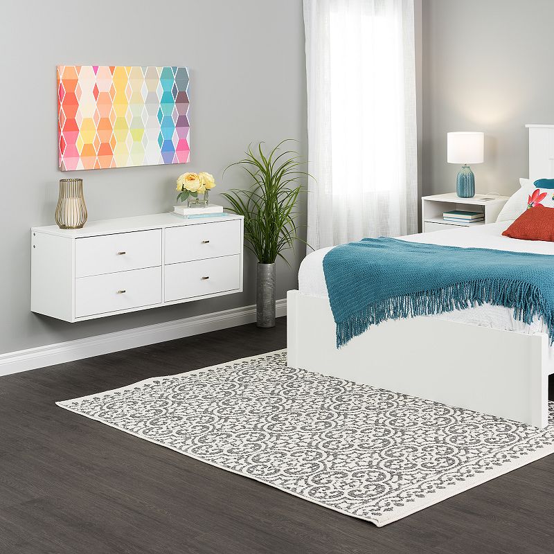 Prepac Floating Dresser and Nightstand Table 2-piece Set