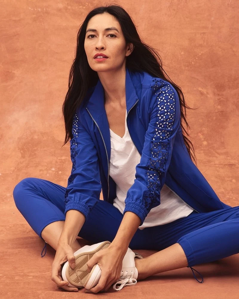 Neema Cutwork Jacket Rich Cobalt