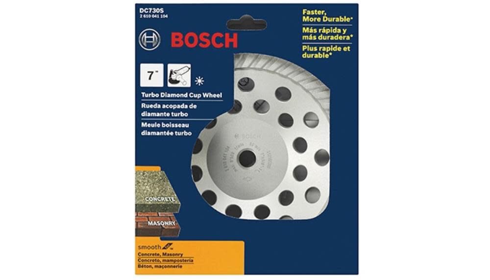 Bosch 7 In. Turbo Diamond Cup Wheel DC730S from Bosch