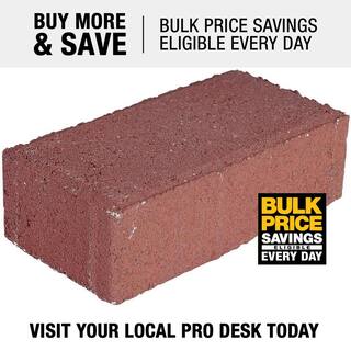 Pavestone Holland 7.87 in. L x 3.94 in. W x 2.36 in. H 60 mm Red Concrete Paver (480-Piece103 sq. ft.Pallet) 21751