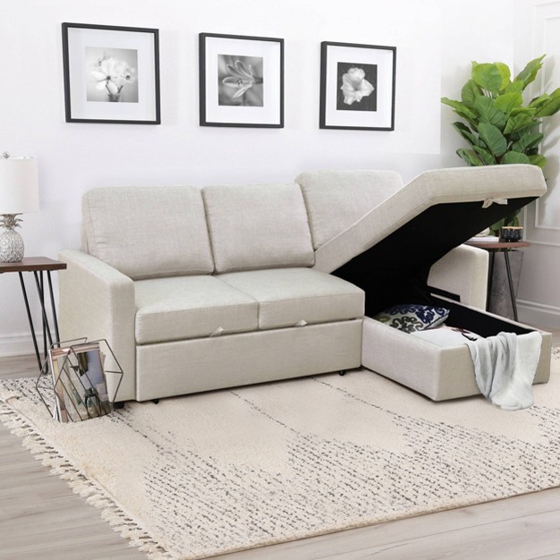 William Storage Sofa Bed Sectional Sand Abbyson Living